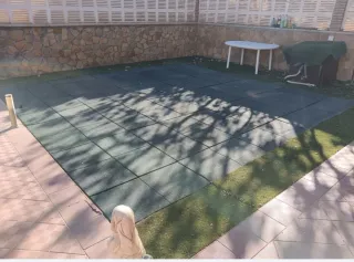 36 Losas de caucho para exterior color verde