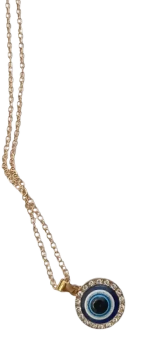 Collana occhio di Allah oro e blu