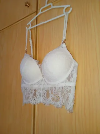 Sujetador blanco encaje Censored