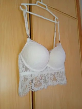 Sujetador blanco encaje Censored