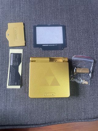 Carcasa Game Boy Advance SP Zelda Dorada