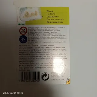 Bañera bebé Auchan