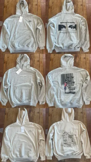 Sudadera gris y azul Talla M/L
