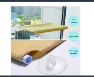 Hamaca para gatos beige y naranja