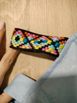 Camiseta hippie hombro descubierto bohemia