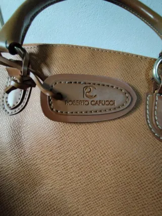 Borsa bauletto vintage Roberto Capucci pelle marro