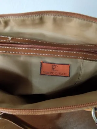 Borsa bauletto vintage Roberto Capucci pelle marro