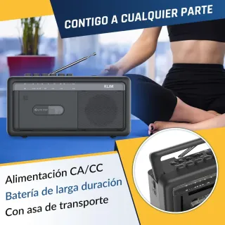 Reproductor Cassette Boombox, Radiocasete Am/FM