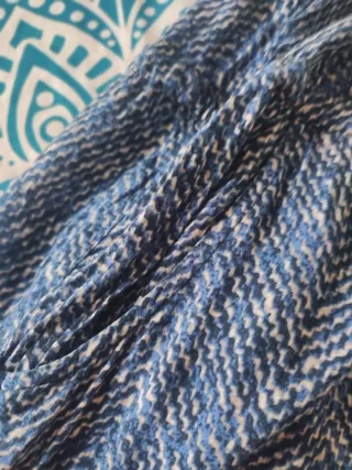 Mono Mango azul y blanco