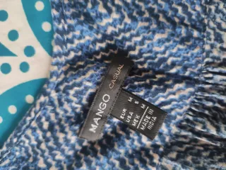 Mono Mango azul y blanco