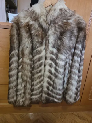 Abrigo vintage piel natural auténtica