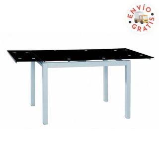 Mesa Bisbe Muebles Aiko Negra Cristal