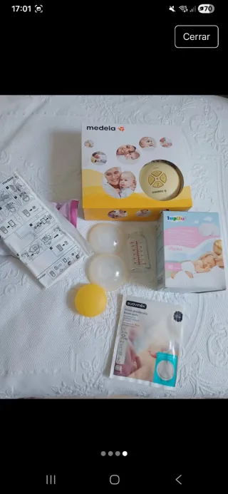 Extractor de leche Medela Swing, discos y bolsas