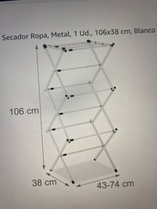 Tendedero extensible plegable metal y plástico