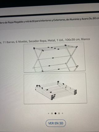 Tendedero extensible plegable metal y plástico