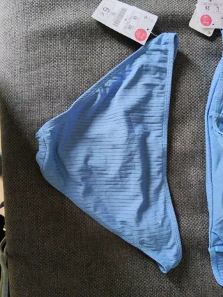 Bikini palabra de honor azul