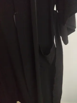 Kimono bata negra talla M.