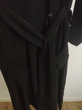 Kimono bata negra talla M.