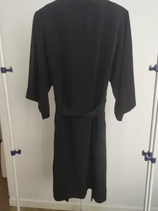 Kimono bata negra talla M.