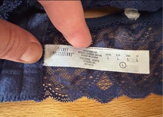 Sujetador azul encaje talla L