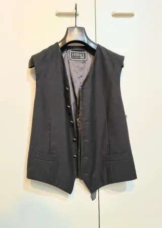 Giacca Uomo Versace Grigio + Gilet Omaggio