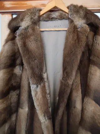 Abrigo de pelo vintage marrón