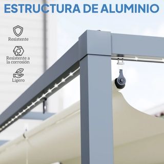 Pérgola Aluminio 4x3m con Luces LED