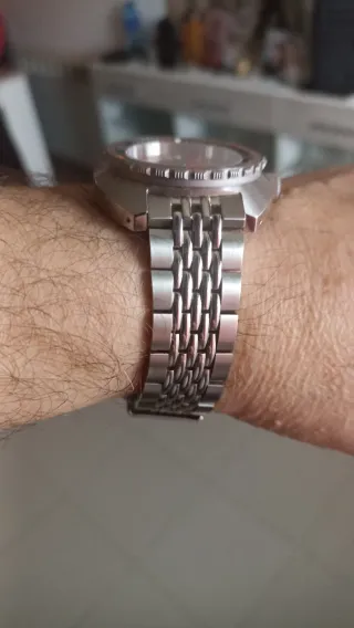 Reloj Seestern Automático Naranja/Plata