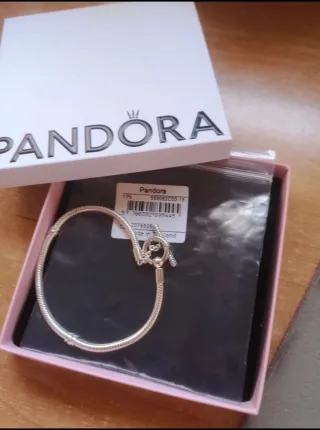 Pulsera Pandora Plata Cierre T. Talla 19