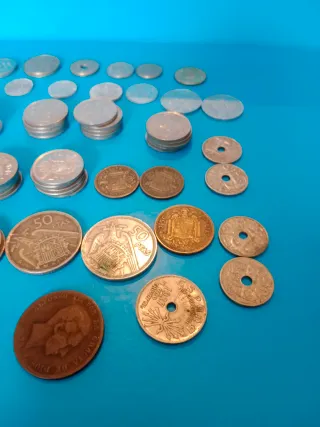 Grande lotto di monete antiche pesetas