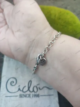 Pulsera Ciclón Plata y Rosa