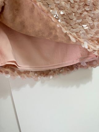 Falda Zara lentejuelas rosa zara viral