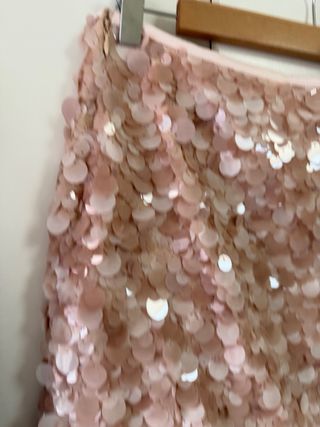 Falda Zara lentejuelas rosa zara viral