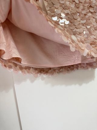 Falda Zara lentejuelas rosa zara viral