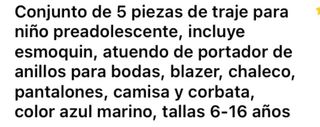 Traje comunión niño azul y blanco
