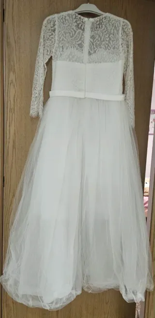 Vestido de Comunión Blanco Encaje talla 14
