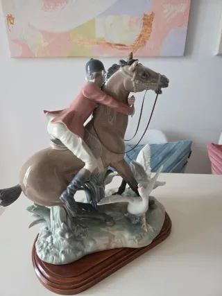 Figura Lladró Jinetes y Cisnes Porcelana