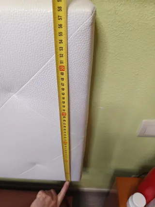 Cabecero de piel sintética blanco