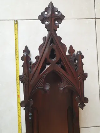 Capilla Hornacina Neogótica Madera Tallada