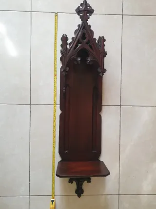 Capilla Hornacina Neogótica Madera Tallada