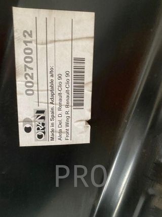 Aleta Renault Clio MK1 270012 nuevo