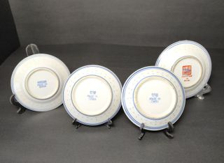 4 Pires Bago de Arroz Dragão Porcelana China Macau