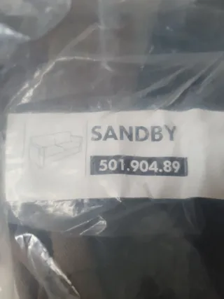 Funda sofá tela marrón Ikea 3 plazas