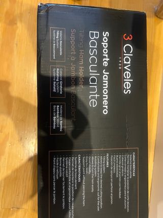 Soporte Jamonero 3 Claveles Basculante