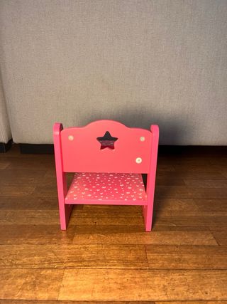 Trona para muñecos rosa estrellas