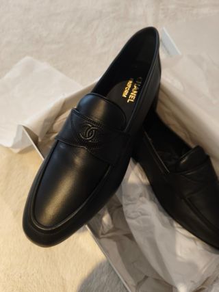 Mocasines Chanel Piel Negro Talla 40