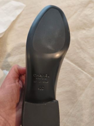 Mocasines Chanel Piel Negro Talla 40