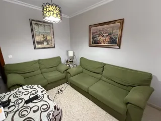 Sofá 3 y 2 plazas verde