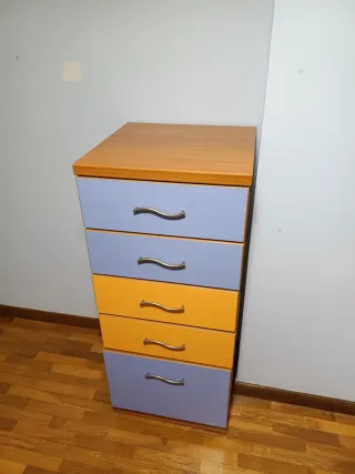 Armario esquinero, balda y cajonera