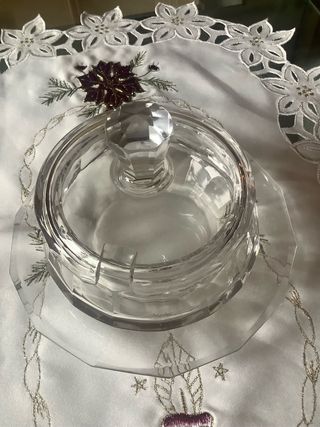 Formaggiera vintage in cristallo